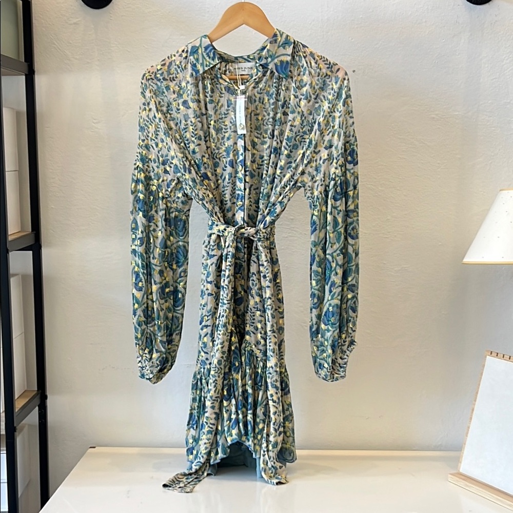 Floral Blue and White Women's Dress
